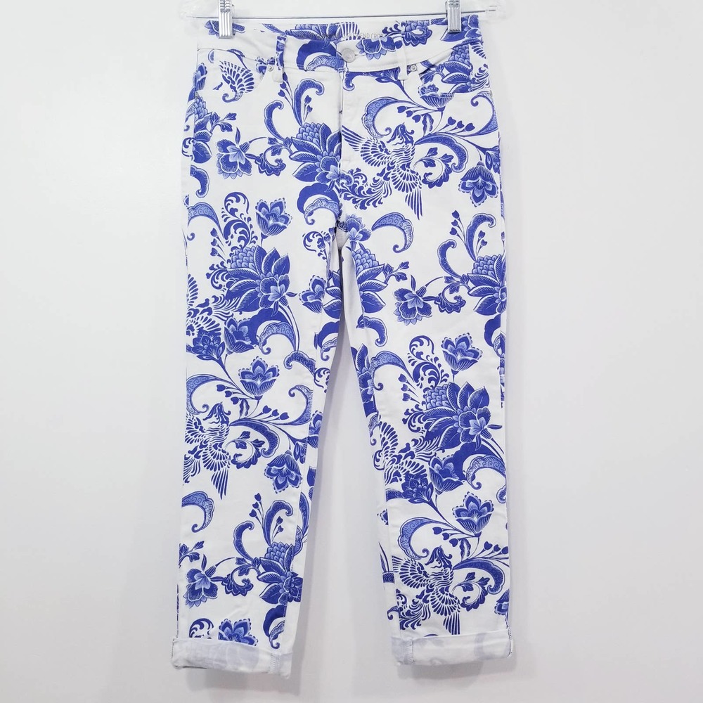 CHICO'S Floral The Girlfriend Crop